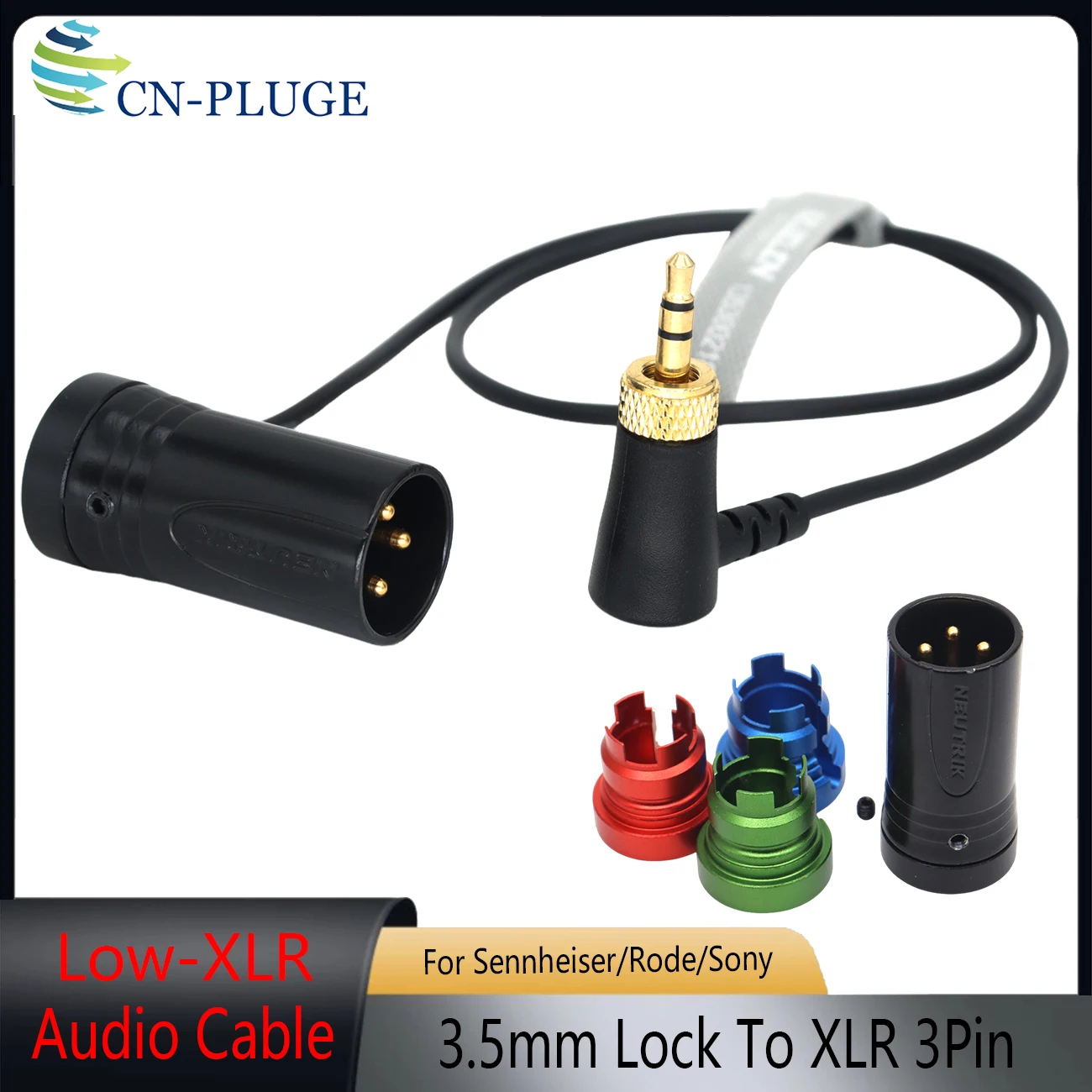 Lock 3.5mm TRS to XLR 3Pin Male Audio Cable for Sony UWP-D11 D21 Rode Wireless GO II Sennheiser Receiver Camera Audio Mixer