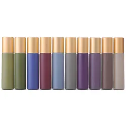 1x 3x 5ML 10ML Glass Morandi Roll on Bottle Essential Oils Roller Ball Vial for Perfume Aromatherapy Refill Travel Perfume Empty