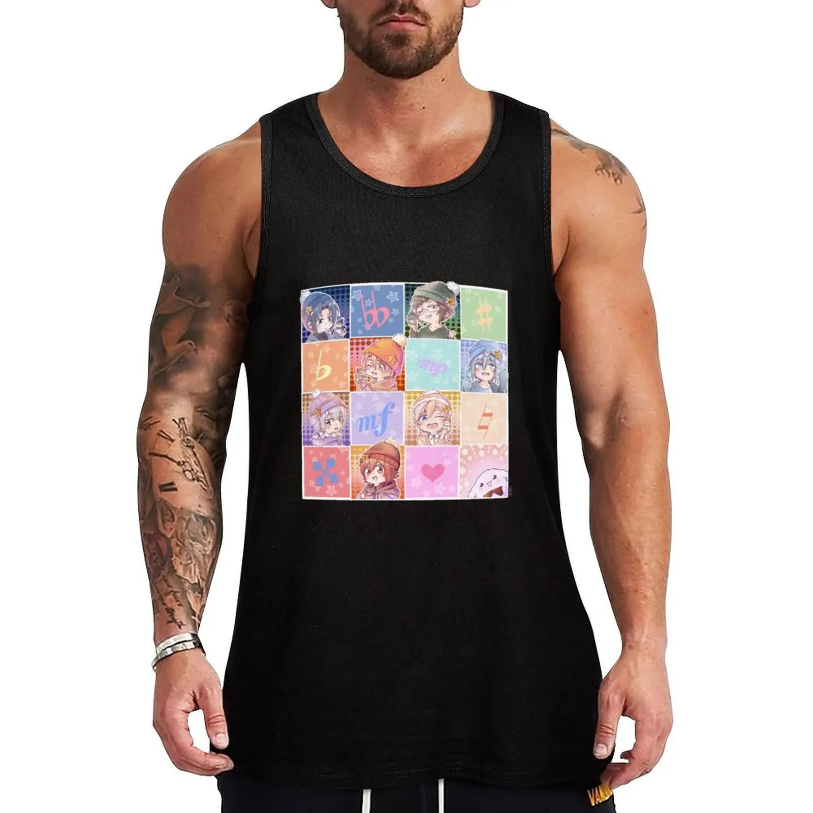 Idolichu seven! Tank Top singlet for men t-shirt for man muscle t-shirt