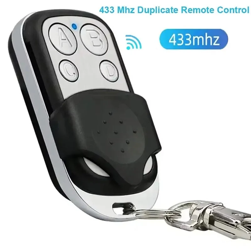 433MHz Smart Copy Duplicator Metal Push Button Remote Control Transmitter ABCD / Lock Unlock 4 Button Garage Door Opener Remote