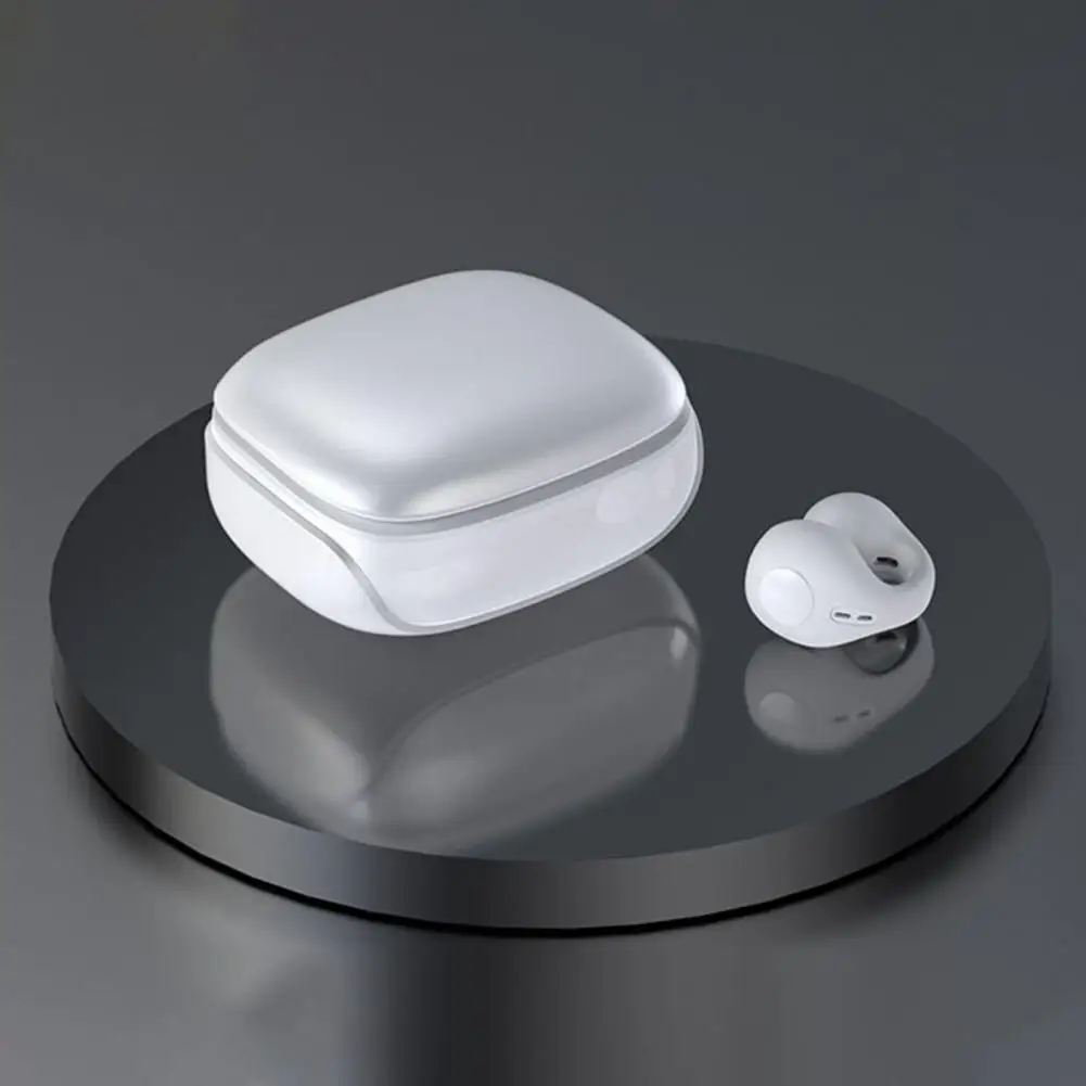 Portable HD-compatible Calling 400mAh Bluetooth-compatible 5.3 with Voice Assistant Ear-clip Earphone Sports Supply