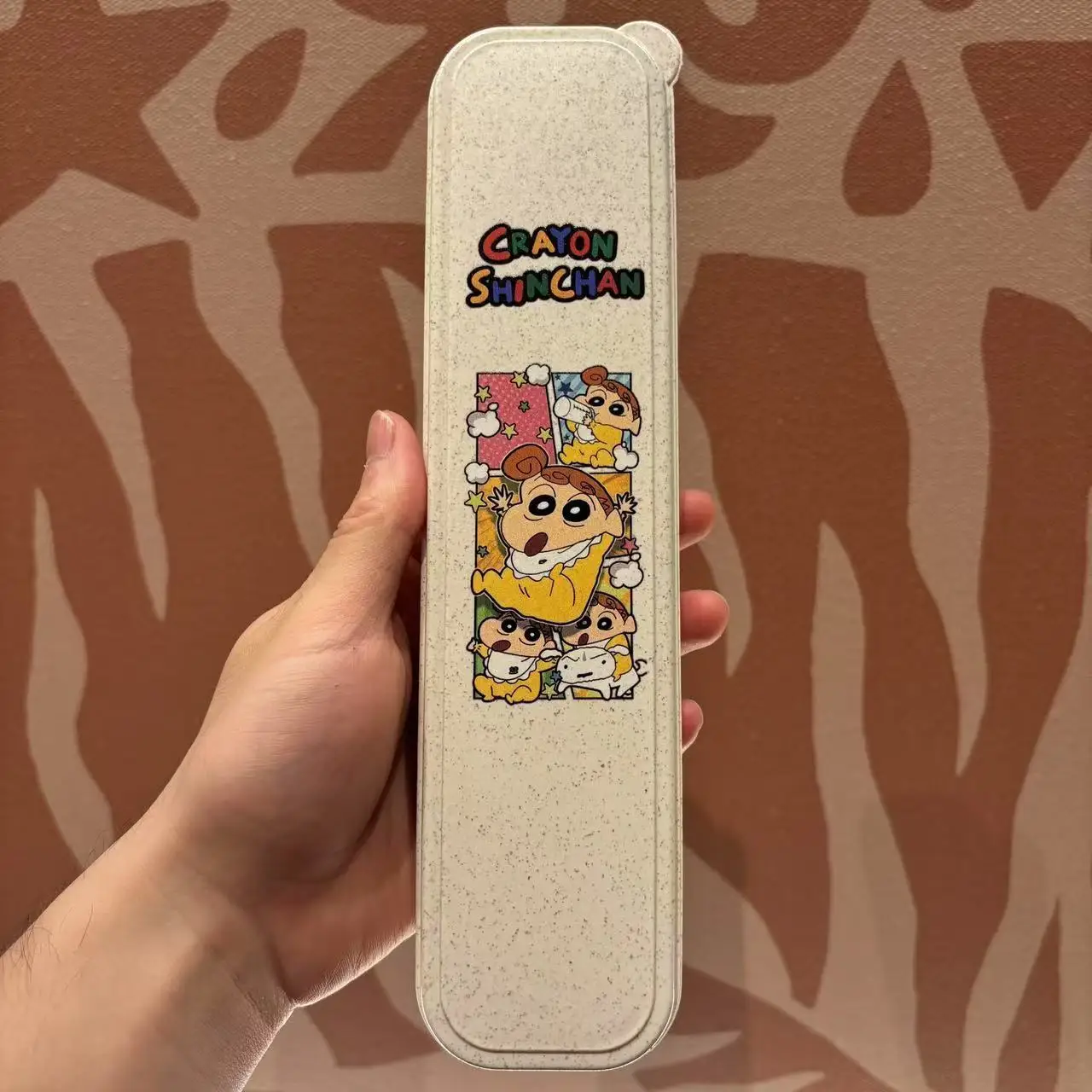 Crayon Shin-chan Ins Ästhetisches 304 Edelstahl-Besteckset Tragbarer Löffel Gabel Stäbchen Etui