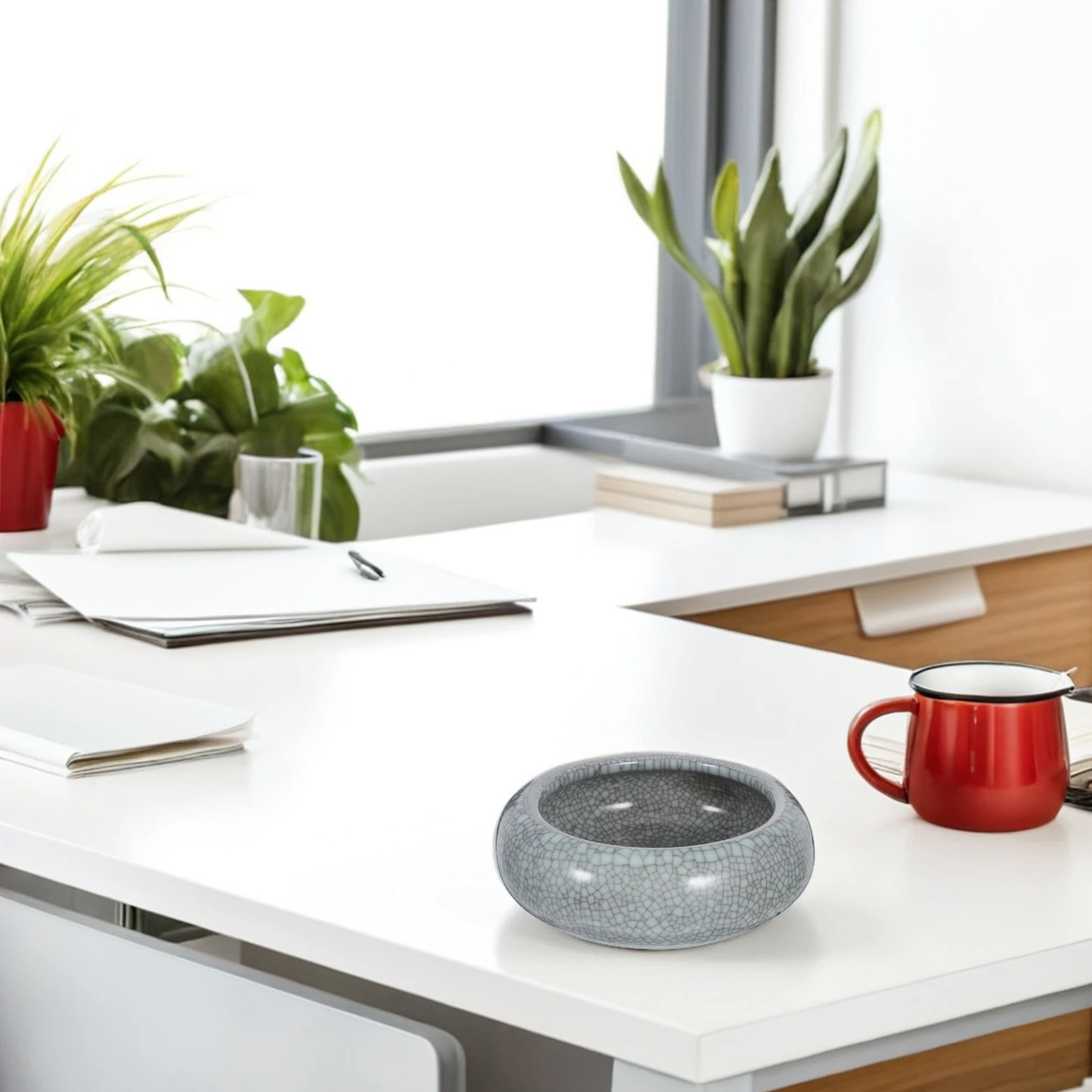 Plat à encre en céramique de qualité supérieure, tasse de lavage robuste fabriquée à la main pour les amateurs de calligraphie, étudiants artistes, stylo pinceau multi-usage, Pot de lavage