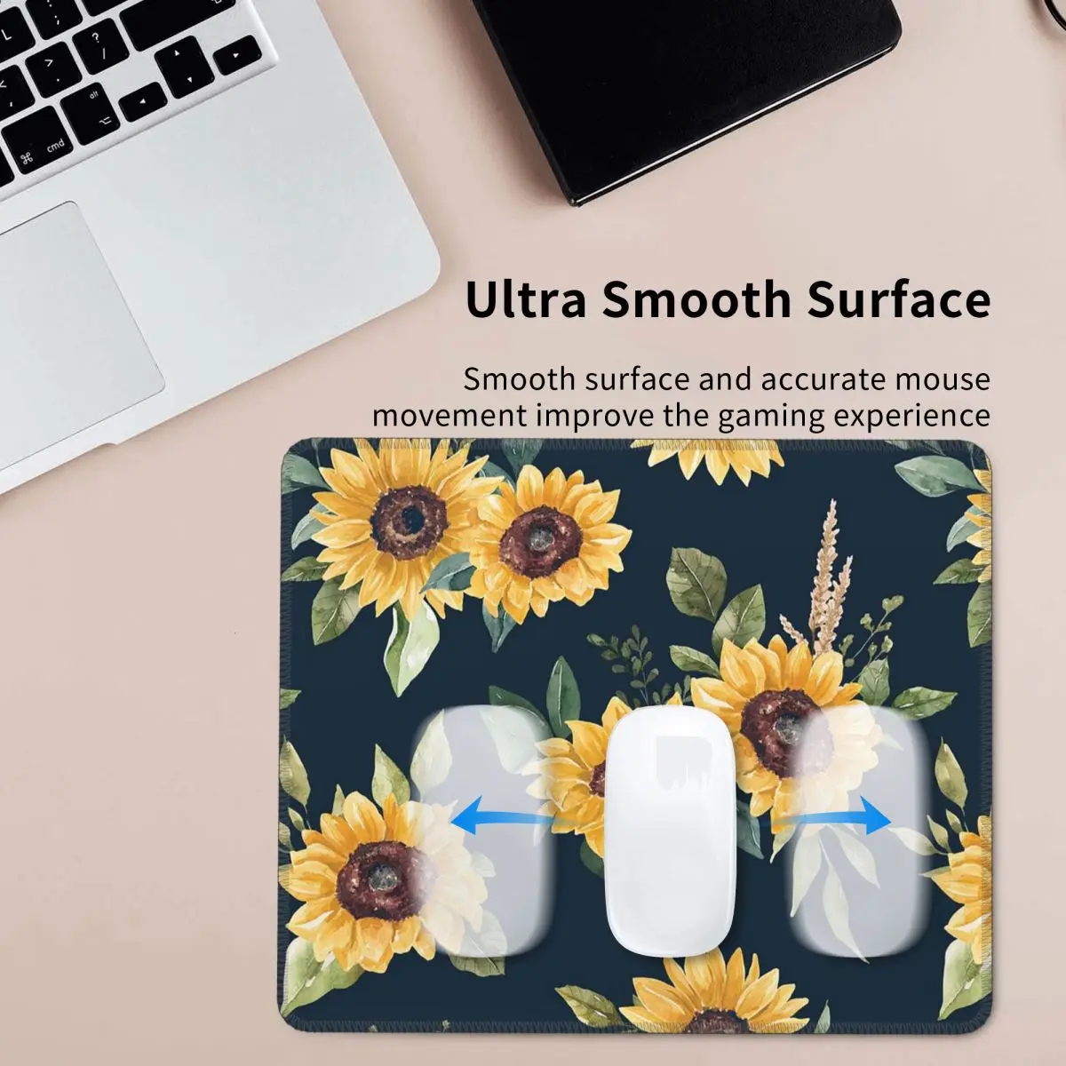 

Осенний коврик для мыши с цветочным принтом подсолнуха, компьютерная клавиатура, коврик для мыши, геймерский коврик для ноутбука, офисные аксессуары, настольные коврики