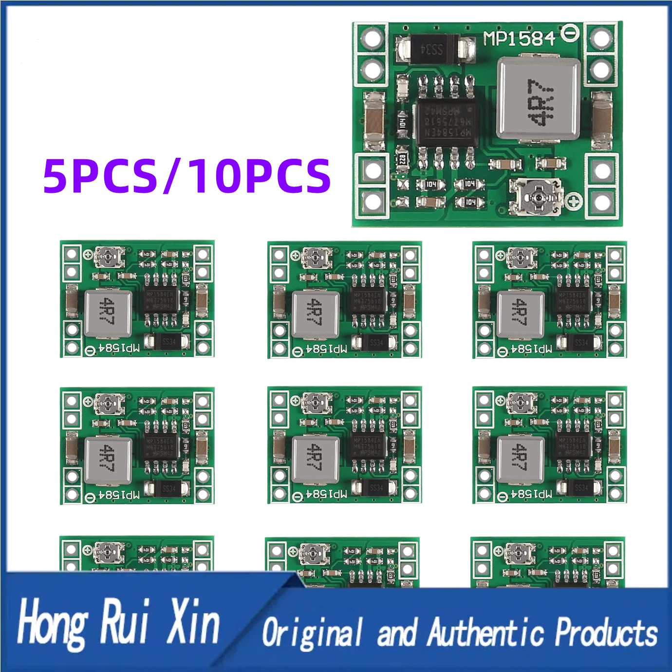 5/10pcs Mini MP1584EN DC-DC Buck Converter 3A Power Adjustable Power Supply Module 24V to 12V 9V 5V 3V Step-Down Power Module