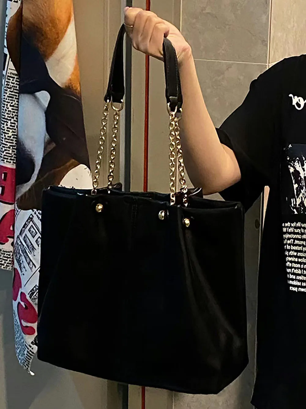 

Large Capacity Bag For Women New Class Commuter Bag Tote Bag College Student Class Bag Soft PU Leather Shoulder Bag