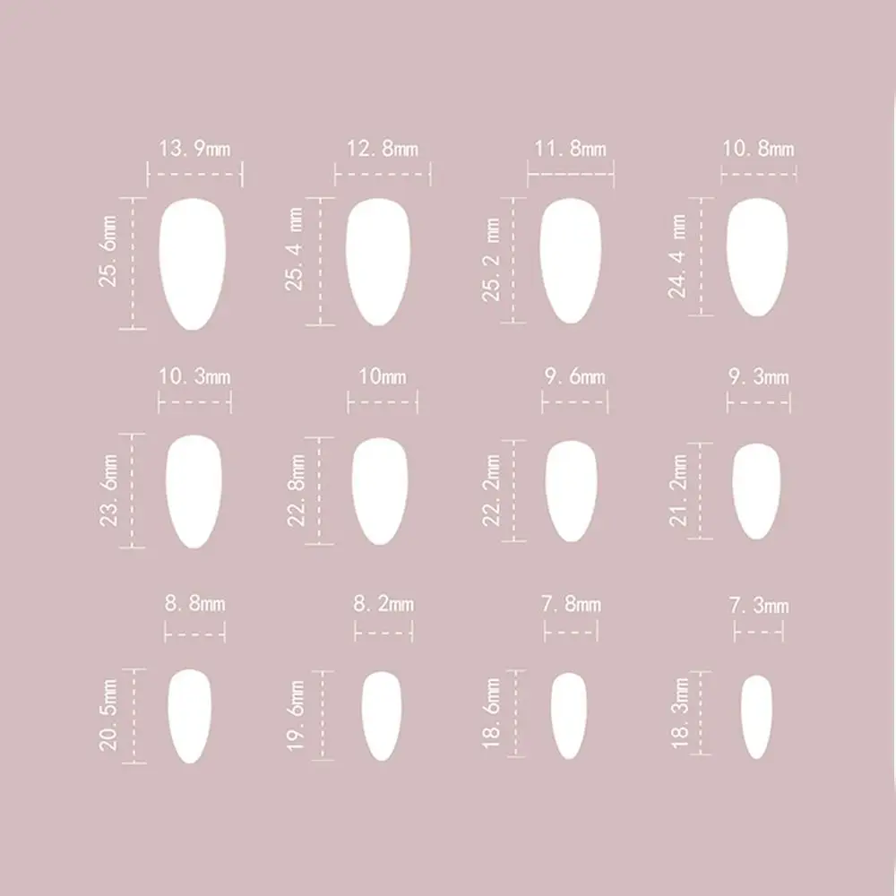 24pcs Manicure Long Almond False Nails Stiletto Cute Cherry Press on Nails Ballerina Halloween Bat French Nail Tips DIY