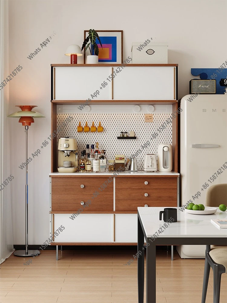 Eames side cabinet integrated storage cabinet against the wall antique living room storage tea cabinet solid wood storage bucket
