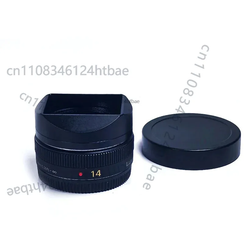 

Metal Square Lens Hood Shade with Cap fit for Panasonic Lumix G 14mm F2.5