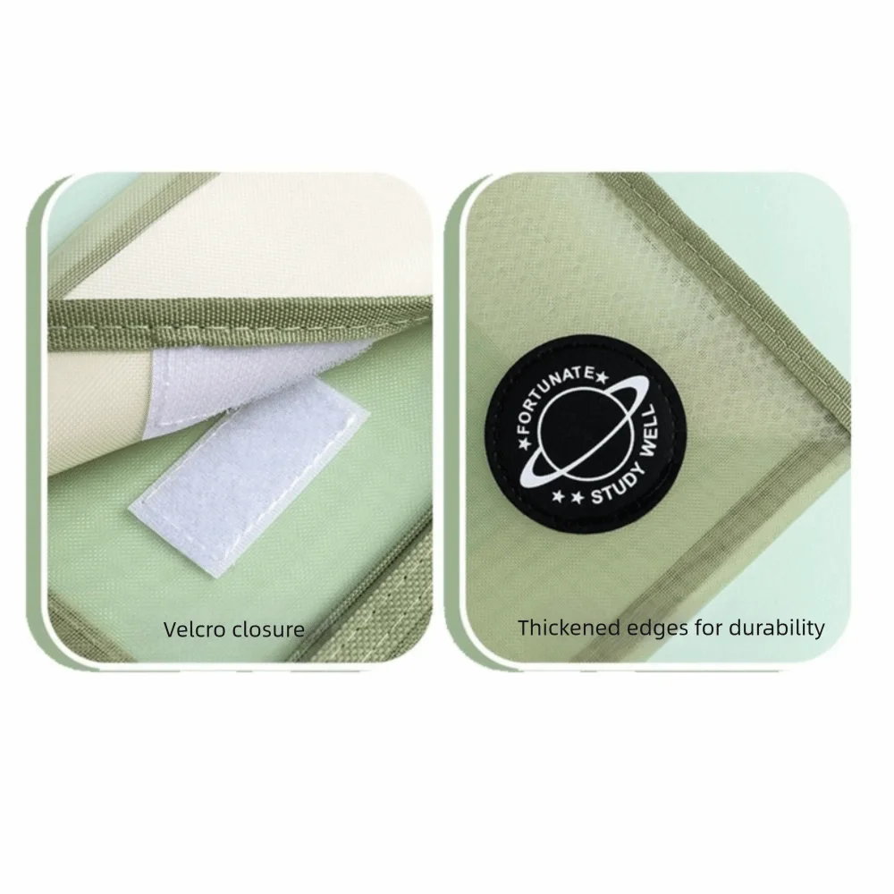 Thickened Material Mesh Hand Book Bag Large Capacity Mesh Design Primary Tutoring Bags Portable Handle Double Layer