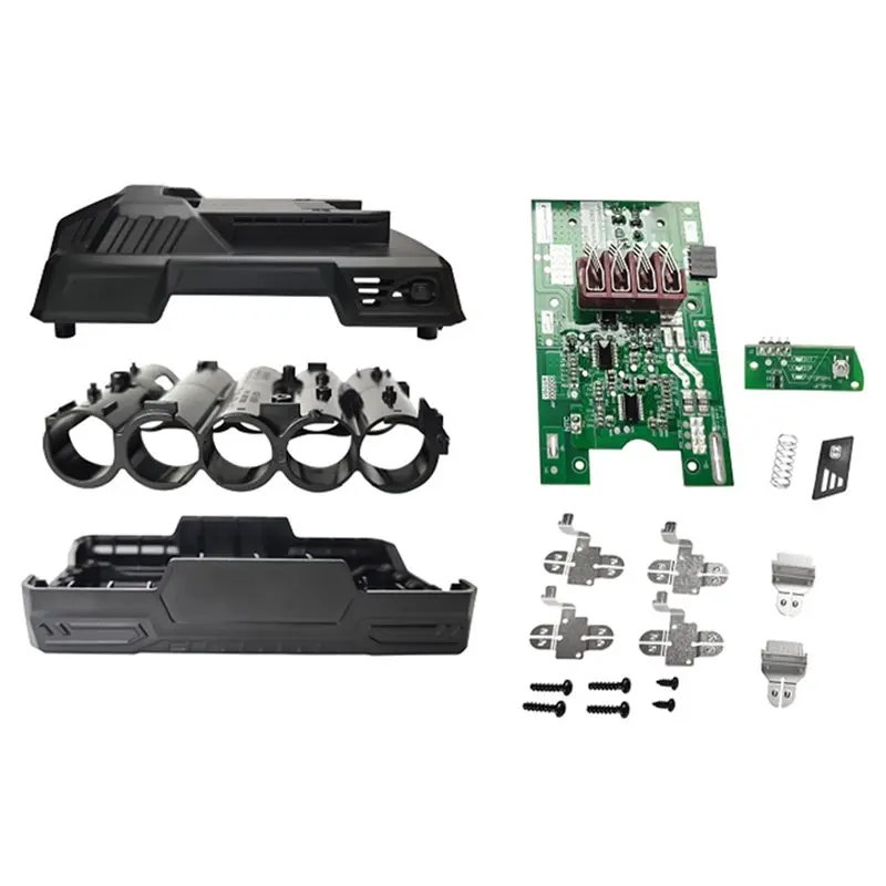 For PARKSIDE PCB Charging Board Compatible 5Core Battery Storage Box Case For 18650 Power Tool Nickel Strips Set