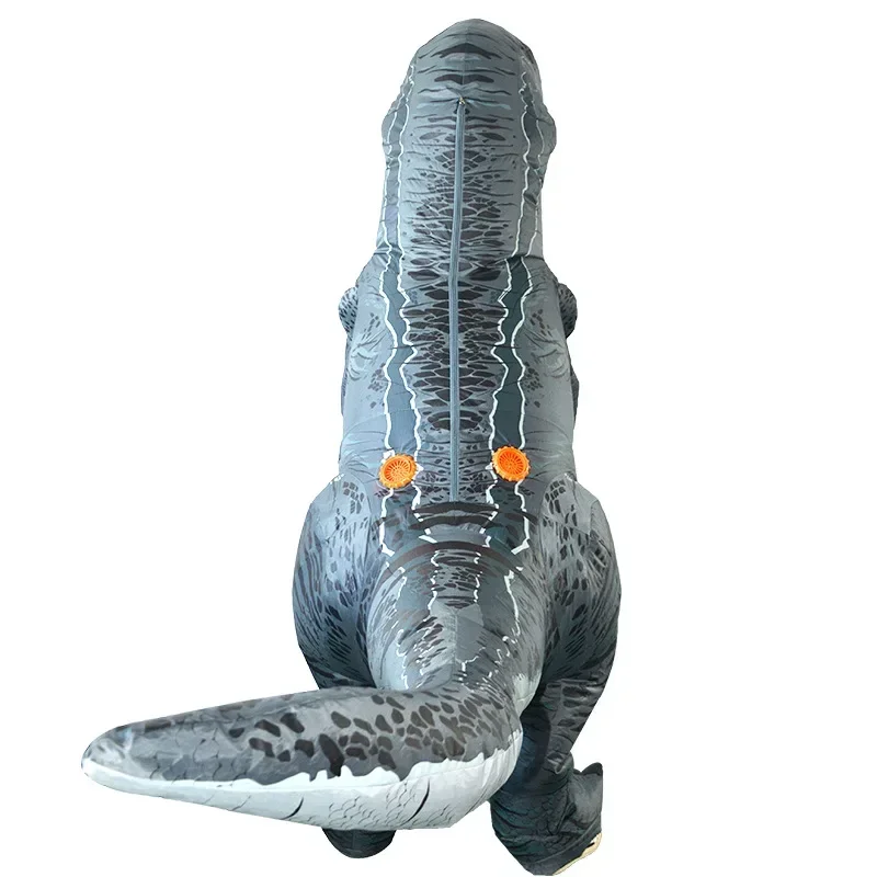 Traje inflável velociraptor tiranossauro rex dino cosplay boneca dos desenhos animados andando roupas engraçadas terno para adultos mn1