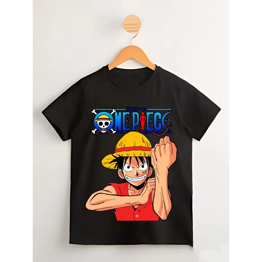 

2026 newPiece's Monkey D. Luffy - Japanese anime men's and women's summer printed T-shirt - Harajuku retro short-sleeved shirt
