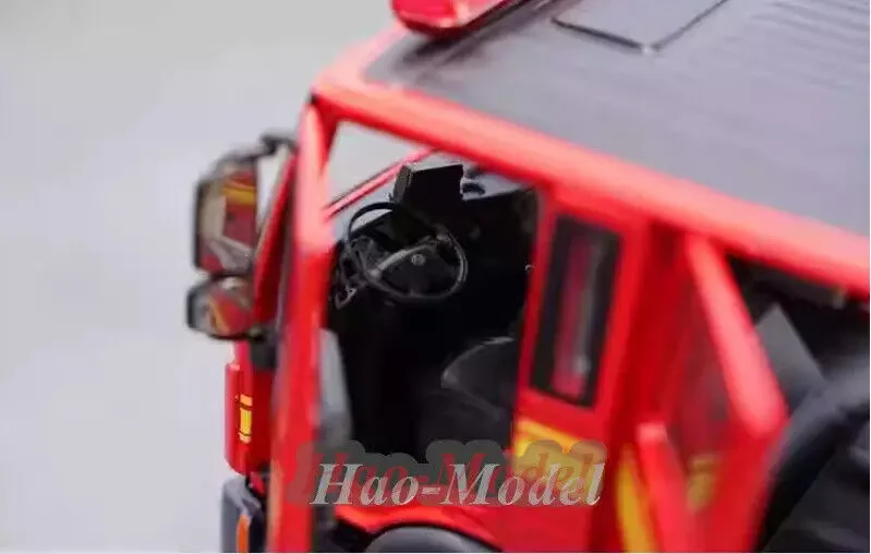 1/24 para saic iveco genlyyon350 motor de bombeiros liga diecast modelo de carro crianças presente aniversário hobby exibição coleção ornamentos vermelho