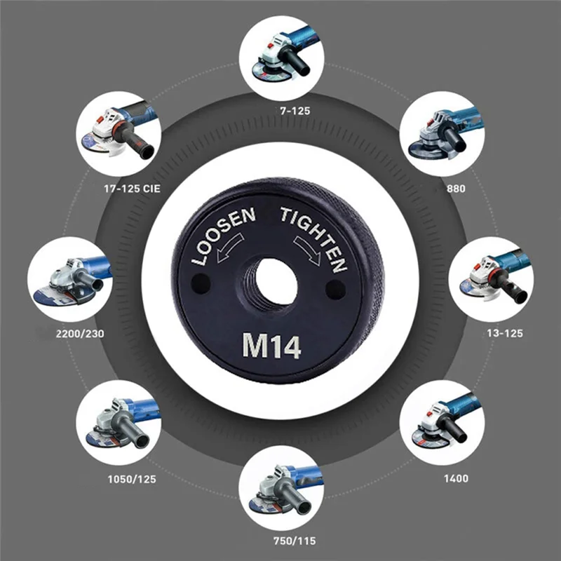 ABMI-4Pcs M14 Angle Grinder Locking Nut, Quick Change Clamping Plate Fastener For Fixing Cutting Discs Wheel Abrasive Disc,