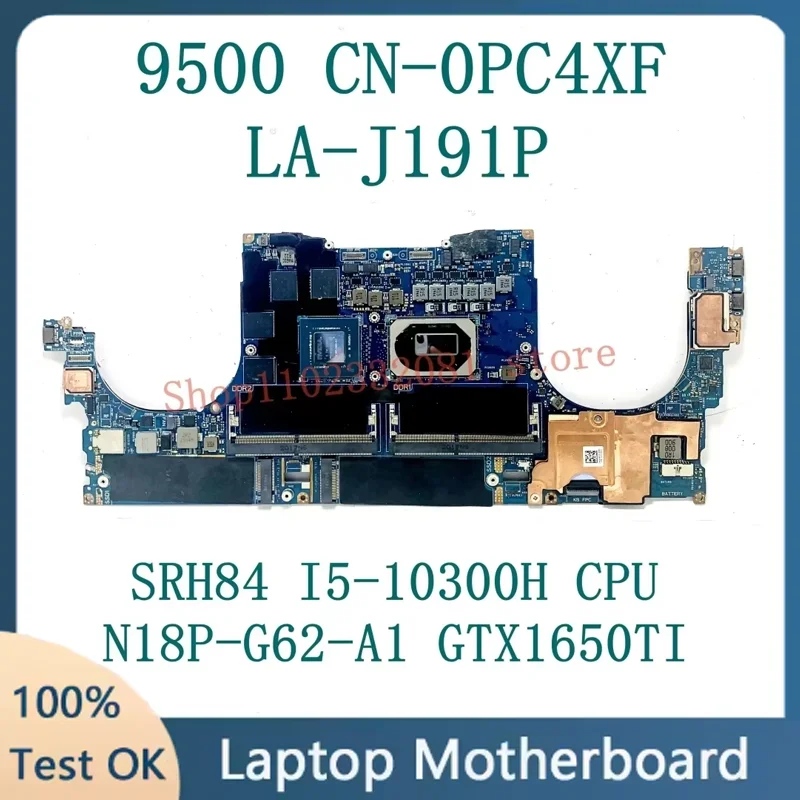 Placa-Mãe para Laptop Dell XPS 15 9500 Precision 15 5550 LA-J191P com CPU I5/I7/I9/W-10855M GM/GTX1650TI/T1000/T2000 100% Testada