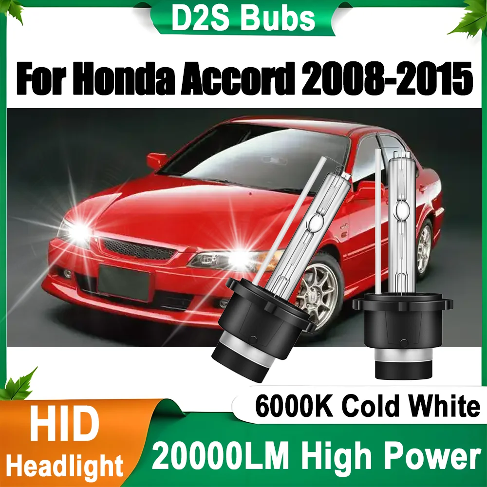 

2pcs HID Headlights D2S Xenon Headlight Car Lights 12V Plug And Play Xenon Lamps 6000K Super White For Honda Accord 2008-2015