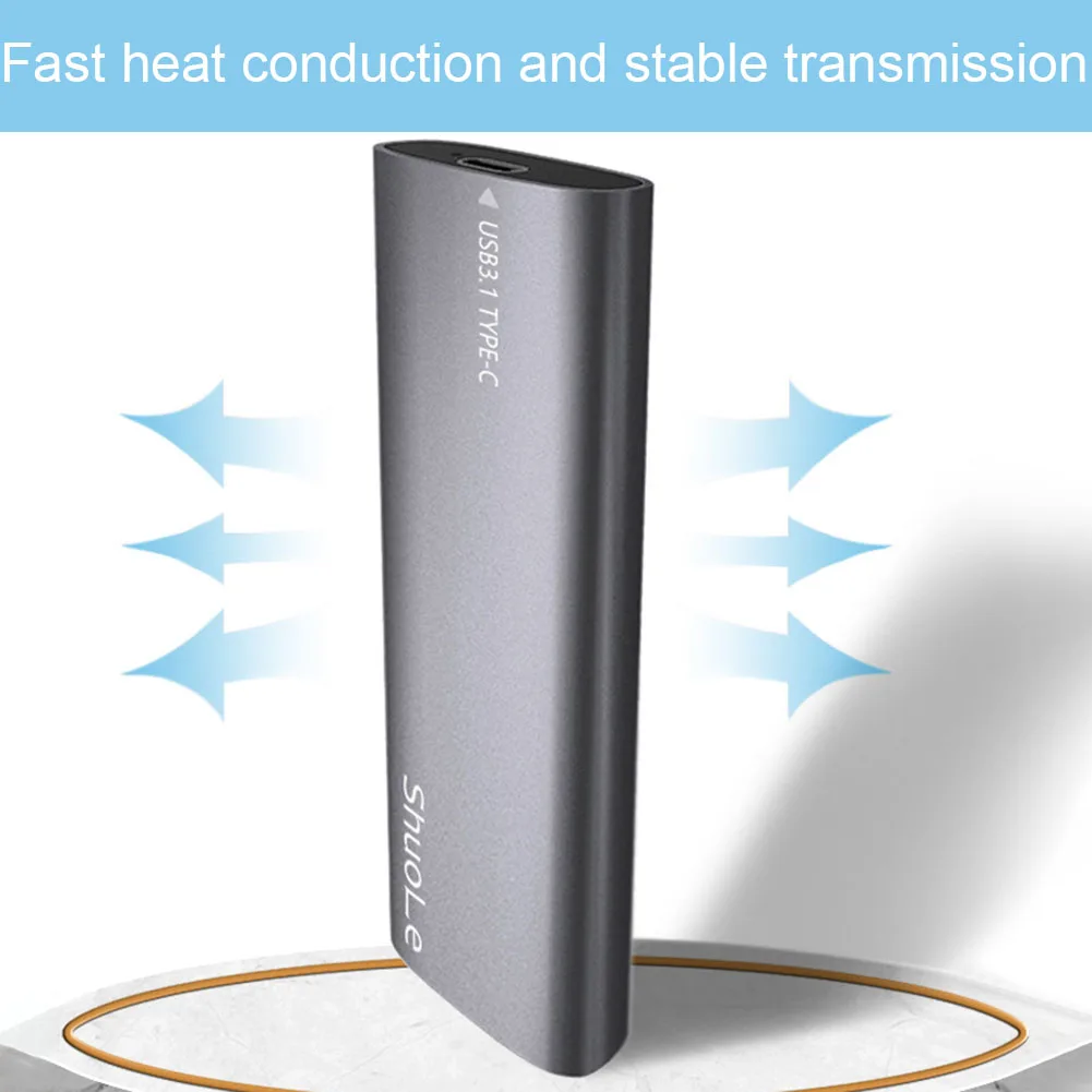 ฮาร์ดไดรฟ์ภายนอกความเร็วสูง M.2 NVMe NGFF เคส SSD ภายนอกพิมพ์ USB3.1กล่อง SSD แบบพกพา Gen2กล่องฮาร์ดดิสก์10gbps