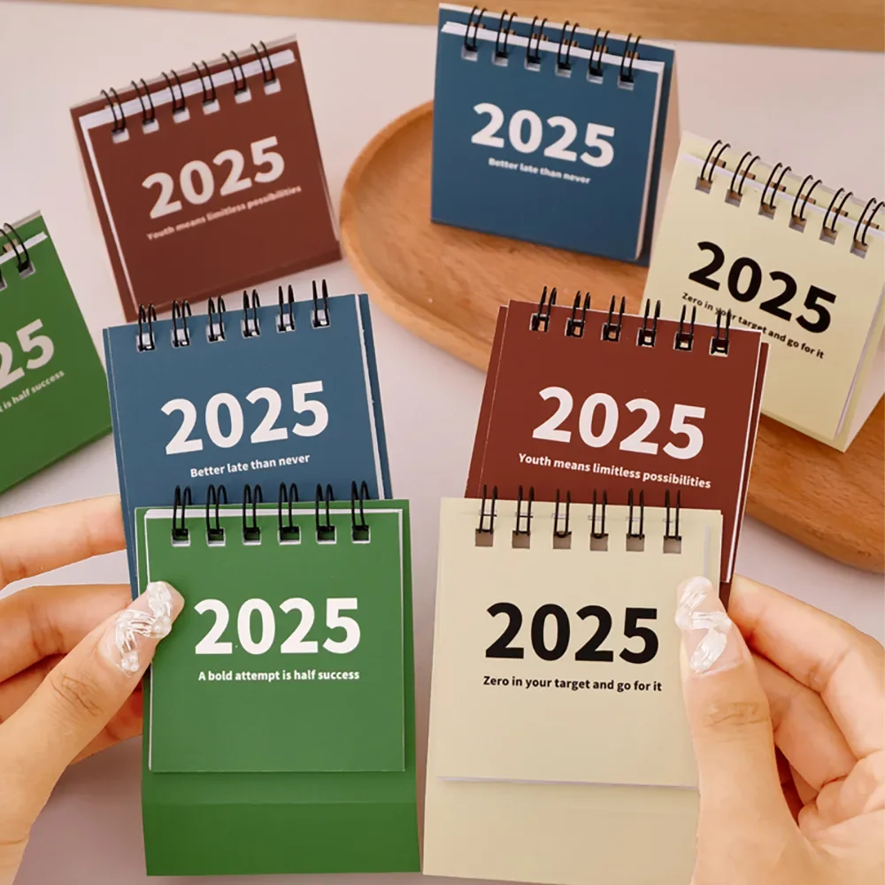 2024 2025 Mini Desk Calendar Creative Office Decoration Desktop Calendar Daily Memo Calendar Learning Planner