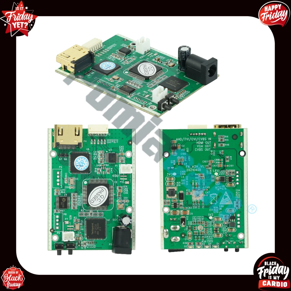 Video Signal Converter 1080P AHD To HDMI Video Resolution PAL/NTSC Mode AHD41 Video Convertor Board HDMI CVBS Output TVI Board