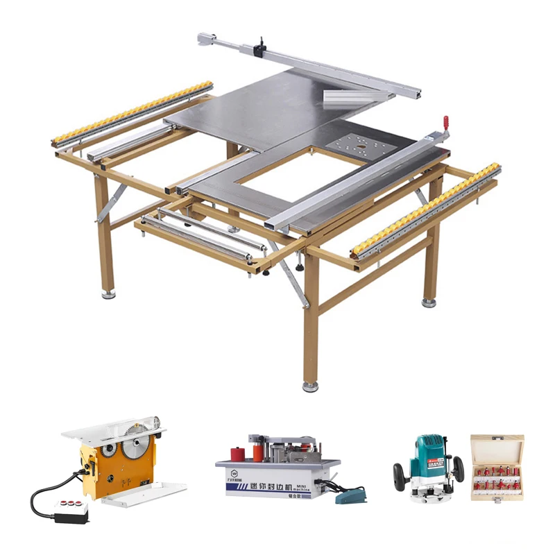 New Multifunctional Woodworking Saw Table Dust-free Saw Precision Guide Folding Electric Panel Saw