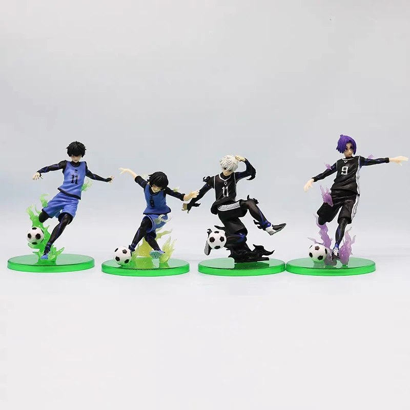 Four Styles Anime Blue Lock Figure Isagi Yoichi Figure Bachira Meguru Nagi Seishiro Mikage Reo Toys PVC Collectible Doll Gifts