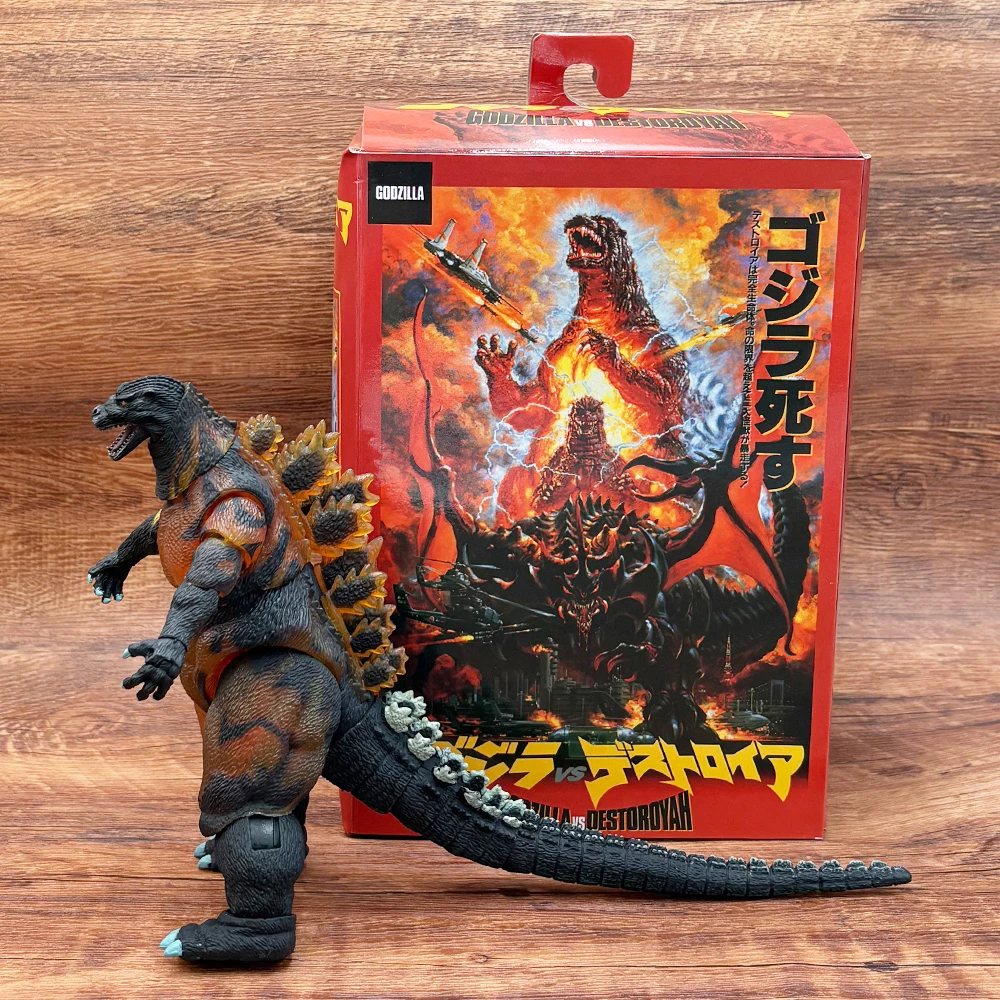

NECA 1995 Burning Godzilla Action Figure Movable Collection 16cm The King of Monsters Gojira Figurine Model Toys