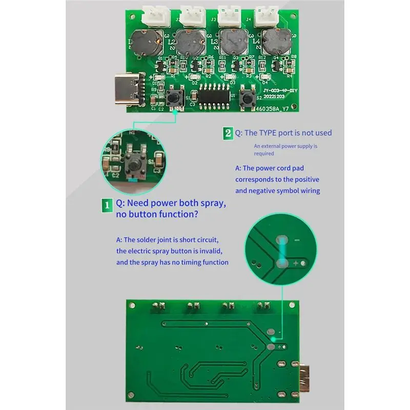 ImprovedFour-Spray Humidifier Module Humidifier Control Board Atomizer Driver Board Four-Spray Humidifier Module,Set A