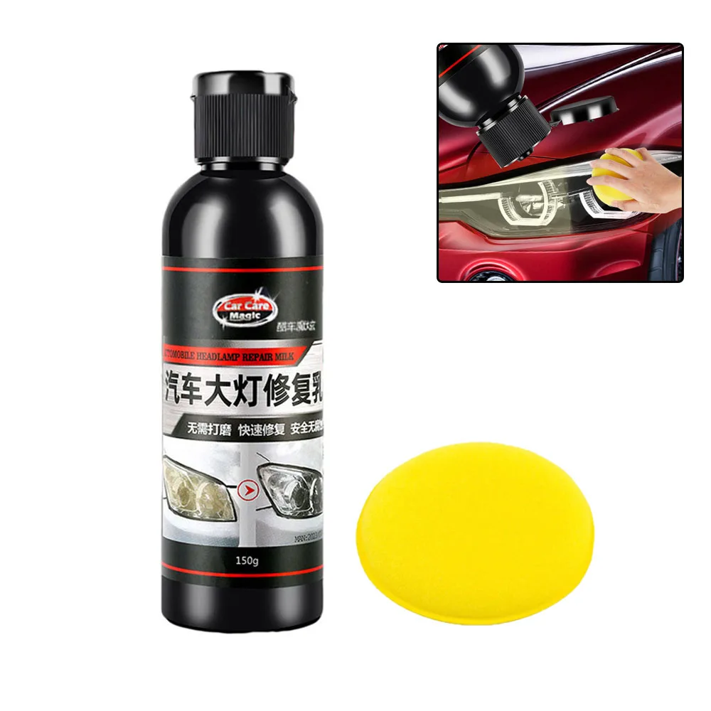 

Car Headlight Polishing Agent Scratch Remover Repair Fluid Headlight Renewal Polish And Maintenance Liquid Kit Auto Accessories