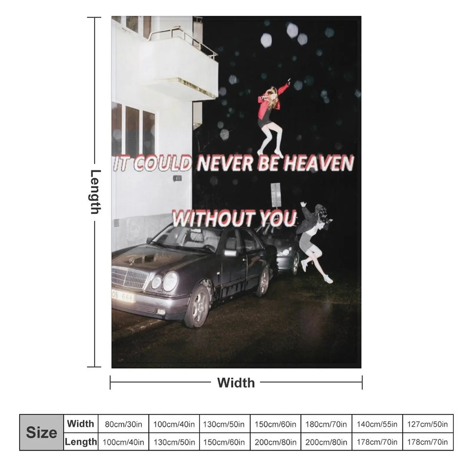 Brand New - Could Never Be Heaven Throw Blanket Hair Tourist Custom Blankets