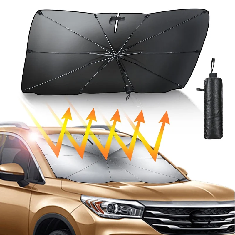 Car Windshield Sun Shade Foldable Reflective Sunshade for Car Front Window Block UV Rays Heat Car Visor Keep Vehicle Cool