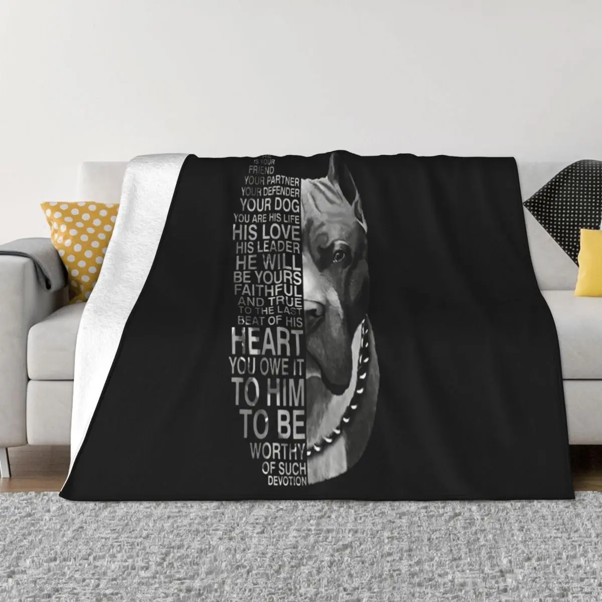 He Is Your Friend Your Partner Your Dog Pitbull Lover 2021 Farmhouse Casual Fitness Selling Throw Blanket