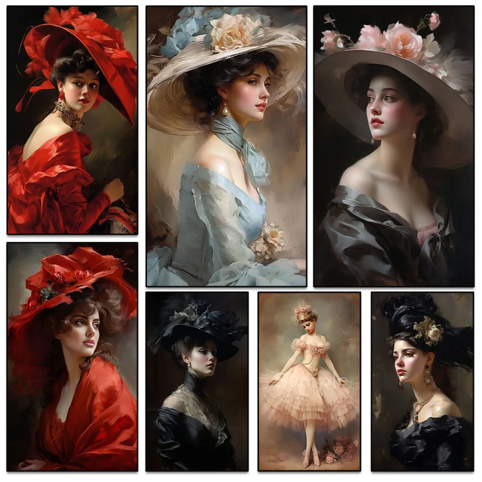 

Diamond Painting Art Kit DIY Woman with Hat Diamond Mosaic 5D Full Square Round Rhinestones Gem Cross Stitch Home Wall Decor