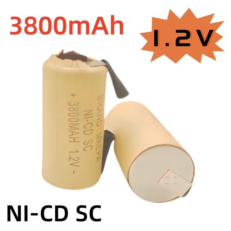 1.2V 3800mAh 100% New Ni-Cd Battery NI-CD SC Model Applicable to The Replacement of Electric Tool Batteries