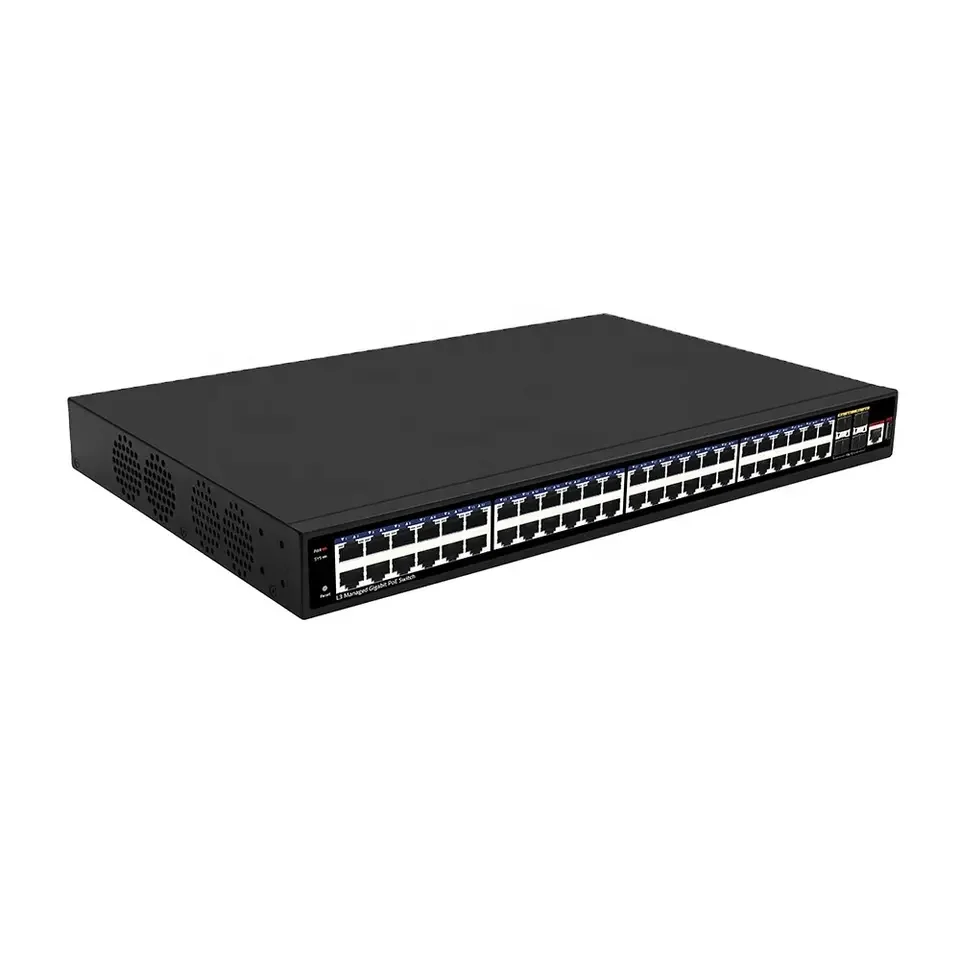 

48-портовый сетевой коммутатор с портом SFP 4x10g Управление L3 Коммутатор Ethernet POE 48*10/100/1000M 4* 10G SFP+ Порты для сети