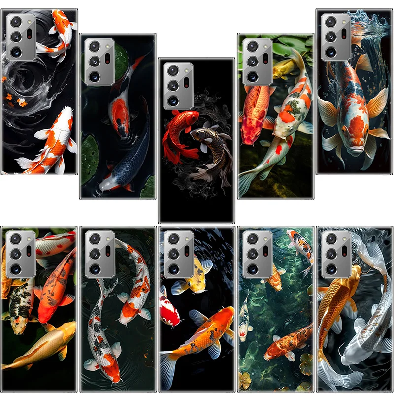 

High End Ornamental Fish and Koi Carp Phone Case For Samsung Galaxy S25 Edge S24 S23 FE S22 S26 Ultra S21 S20 S10 Plus Capa S