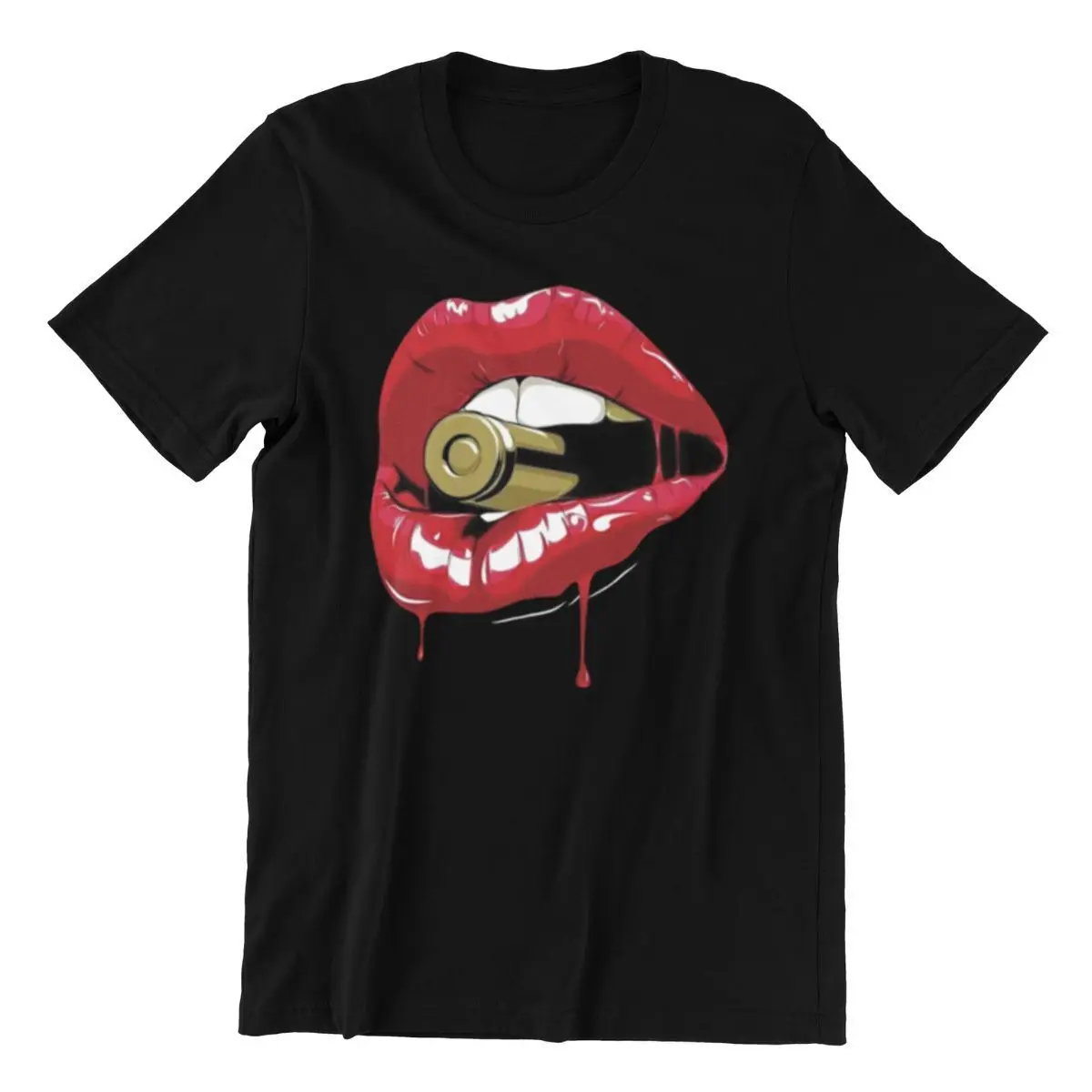 

Sexy Lips Bullet Proof Unisex t-shirt Sizes S-5XL Cool Graphic T-Shirts