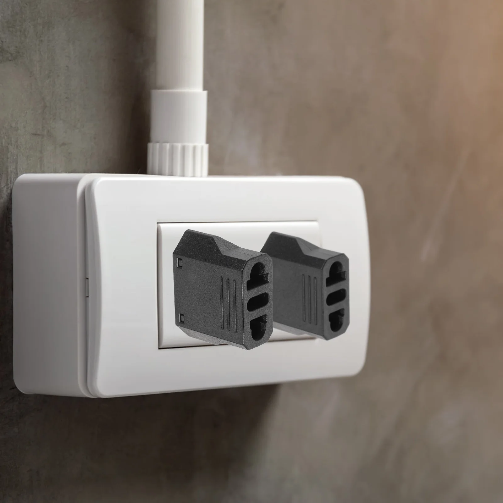 

6pcs Copper Converter US to EU Power Adapter Voltage Plug Electrical Socket Travel Supply for Europe Home Office Use