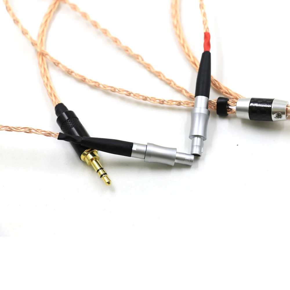 

HiFi 8 Core Single Crystal Copper Headphone Earphone Upgrade Replacement Cable For Sennheiser HD800 HD800s HD820s HD820