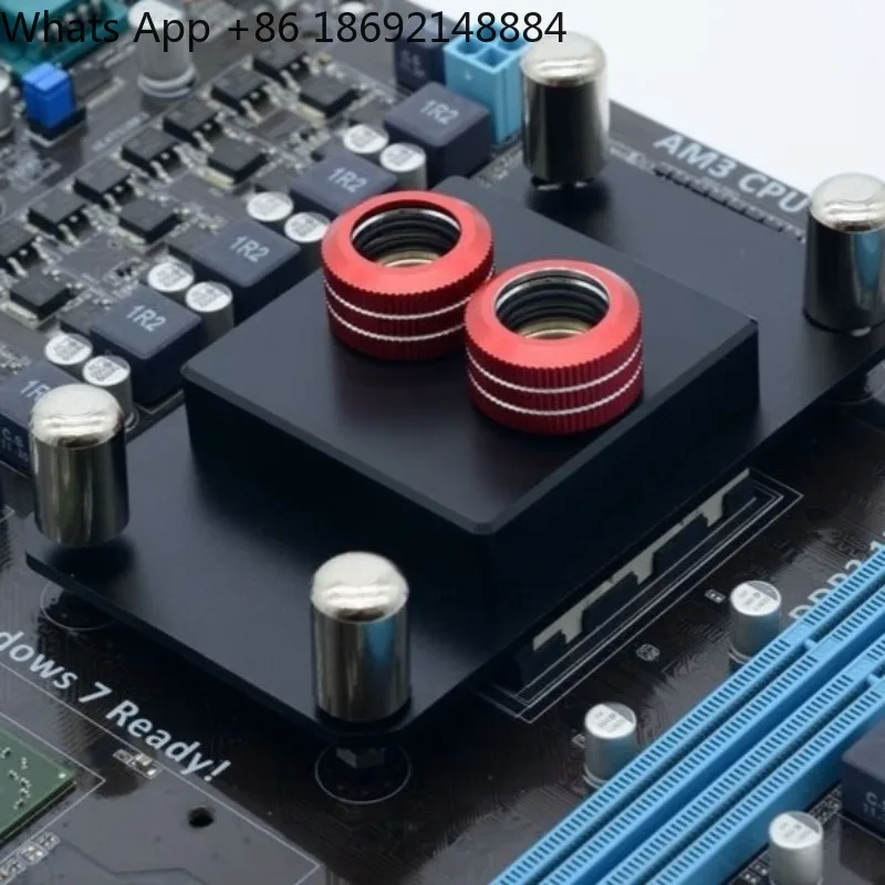 Computer CPU water cooling head jet type black high temperature resistant POM upper cover supports