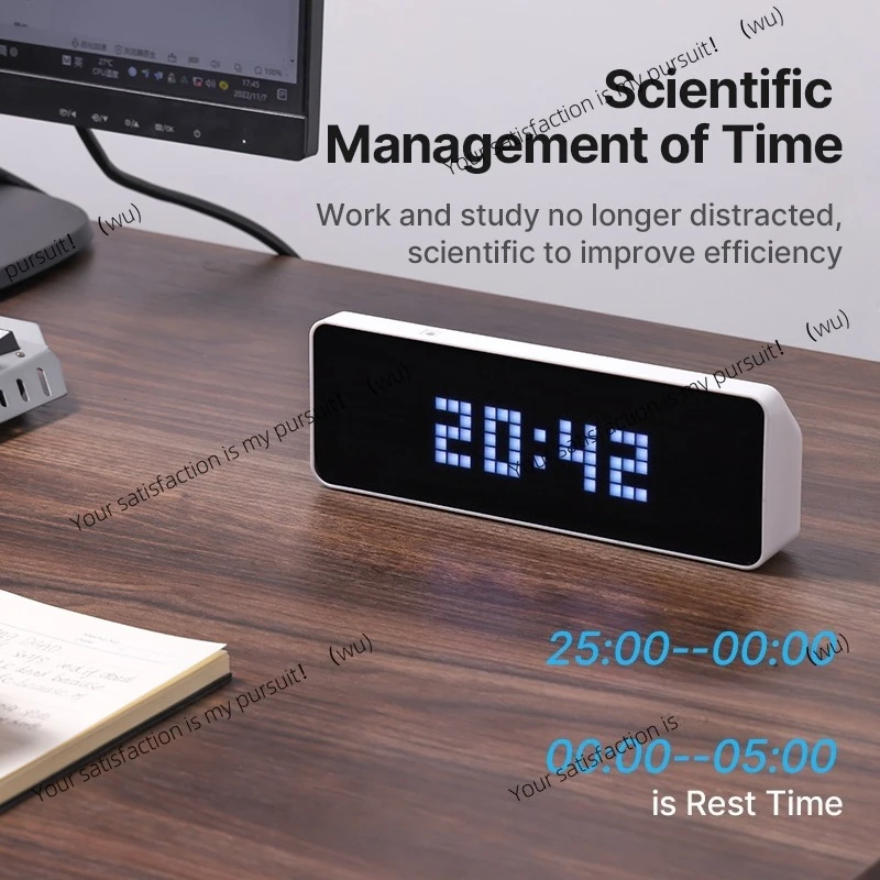 Suitable for Ulanzi TC001 Smart Pixel Clock YouTube followers Synchronized weather forecast function, pixelated message display