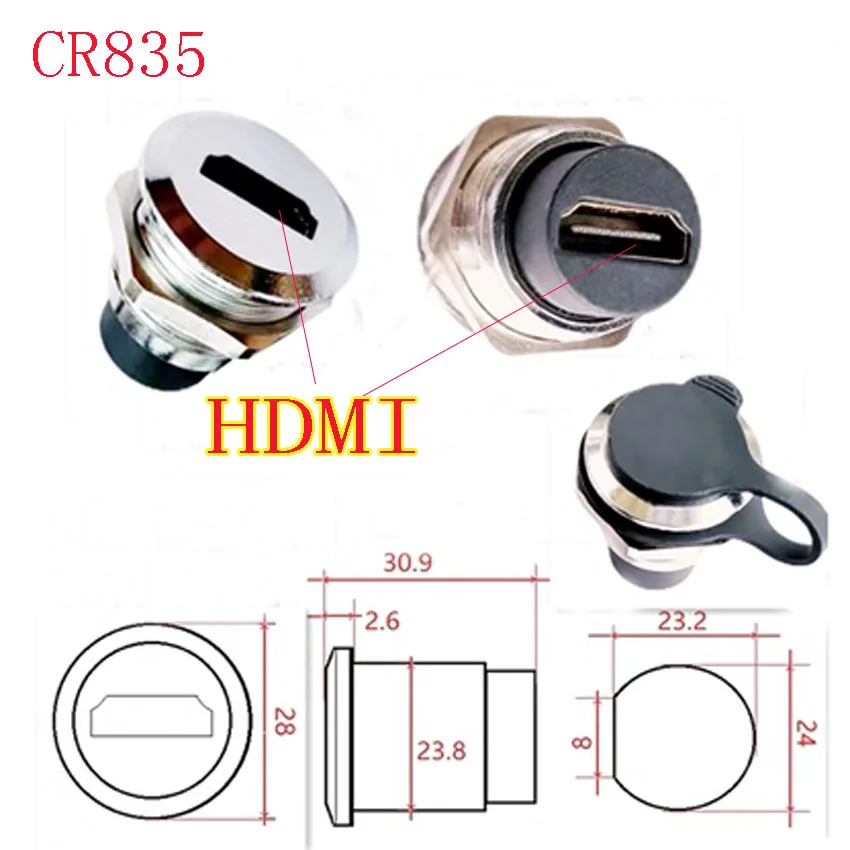 1pc HDMI-Compatible/Type C/RJ45 CAT.6/USB 2.0/USB 3.0 Converter Adapter Female Connectors for Chassis Panel Mounting