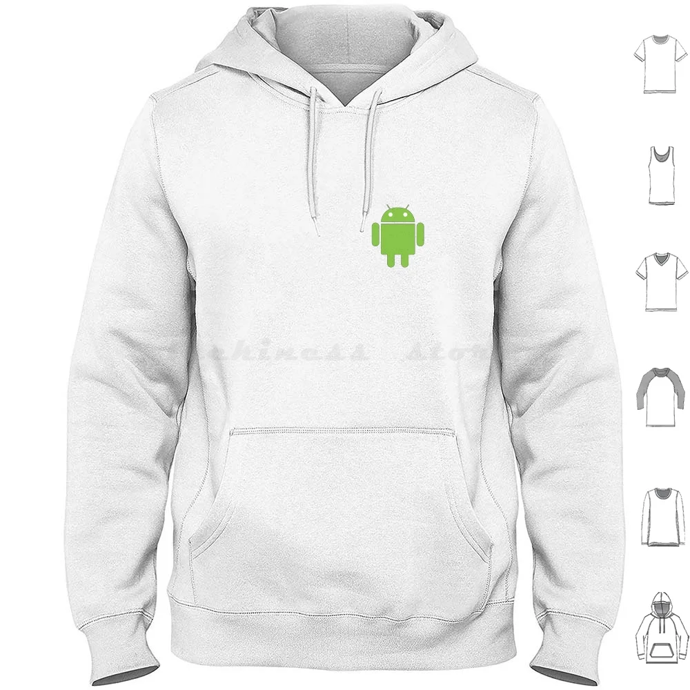 Andro Hoodie cotton Long Sleeve Android Droid Google Robot Os Ios Tablet Pc