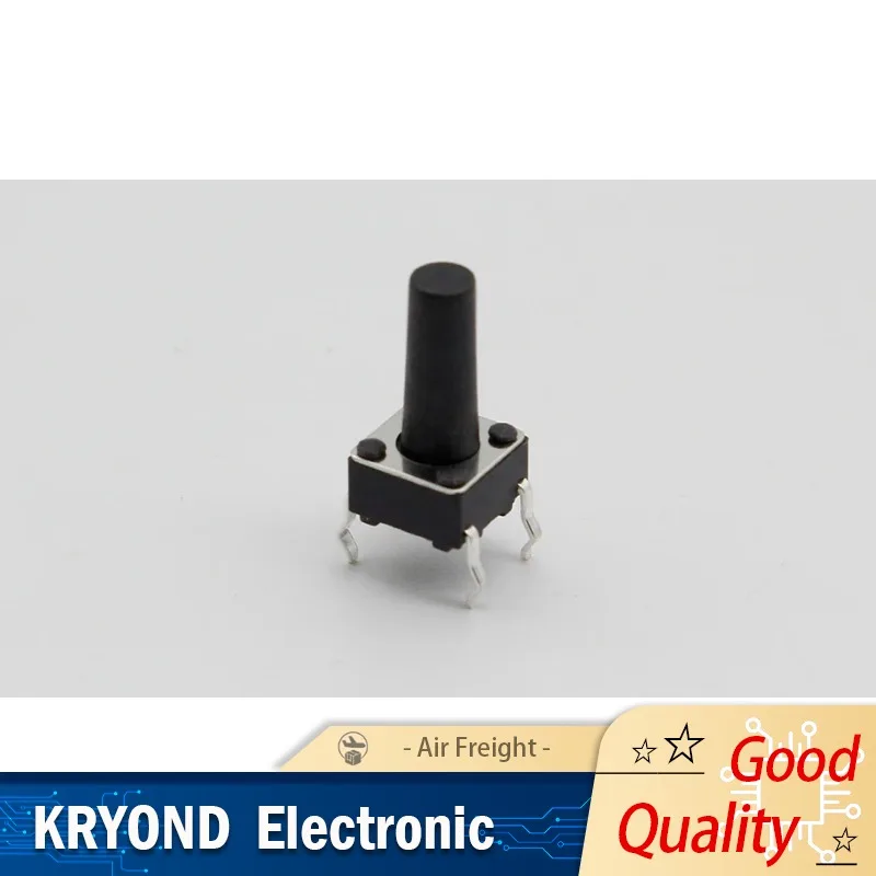 50pcs/lot 6 x 6 x 12 MM 4 PIN G95 Tactile Push Button Micro Switch Direct Self-Reset DIP Top Copper Russia