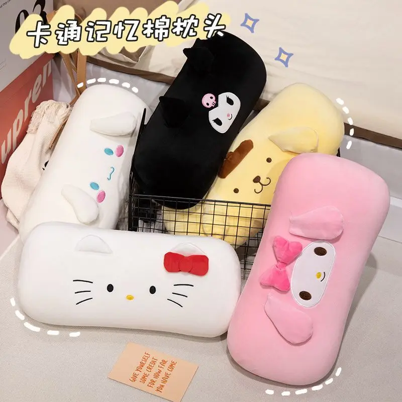 

Sanrio Hello Kitty Cartoon Kuromi Memory Cotton Cushion Pillow Office Napping Neck Protection Lying Pillow Detachable Washable