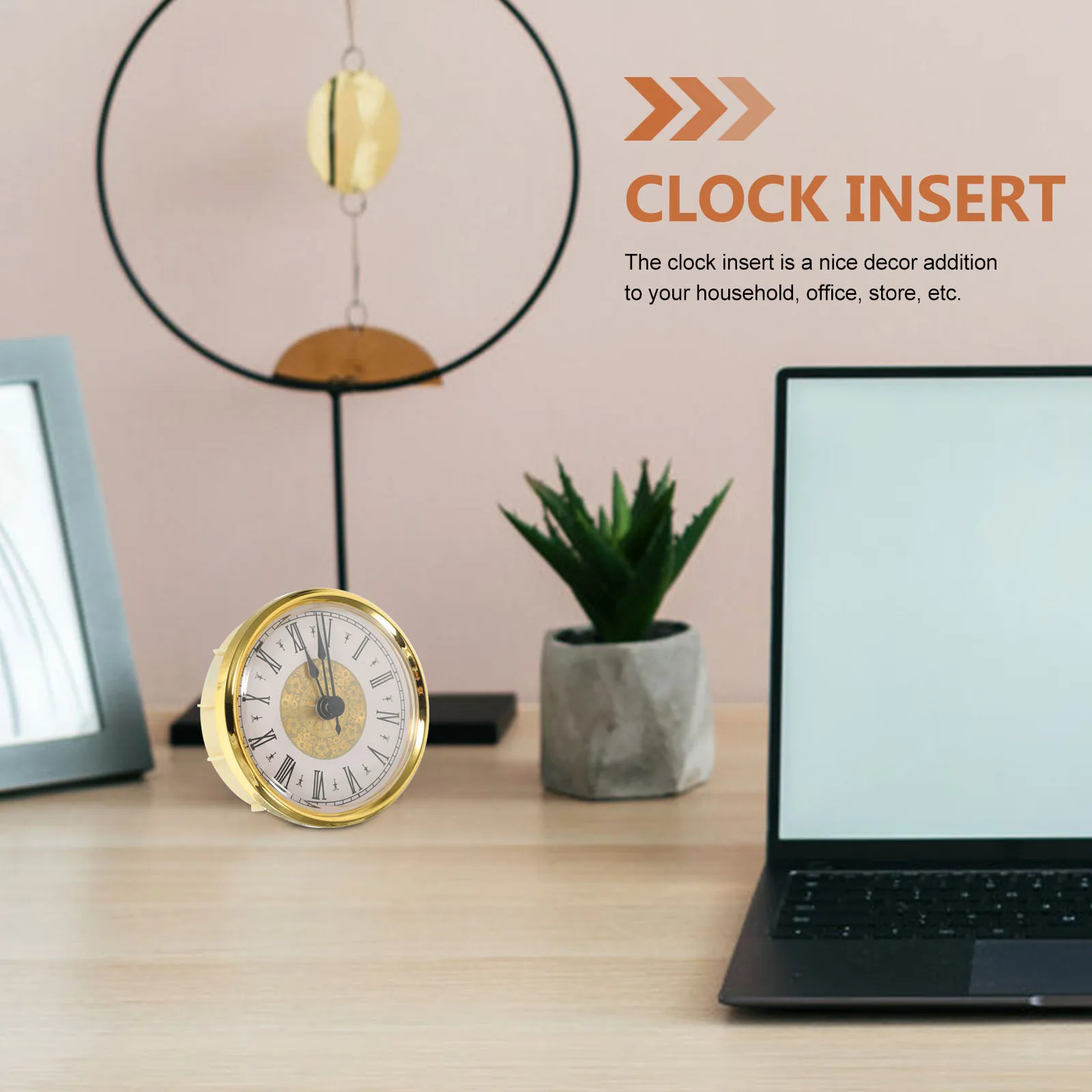 

1 Unit Retro Clock Insert with Precise Quartz Movement Smooth Bezel for DIY Clock Making and Replacement Projects