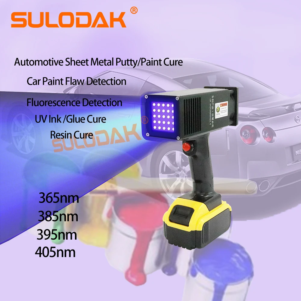 

Portable Recharged Led Ultraviolet Lamp Automotive repair paint UV LED curing lamp Car Paint Flaw Detection LED UV Light
