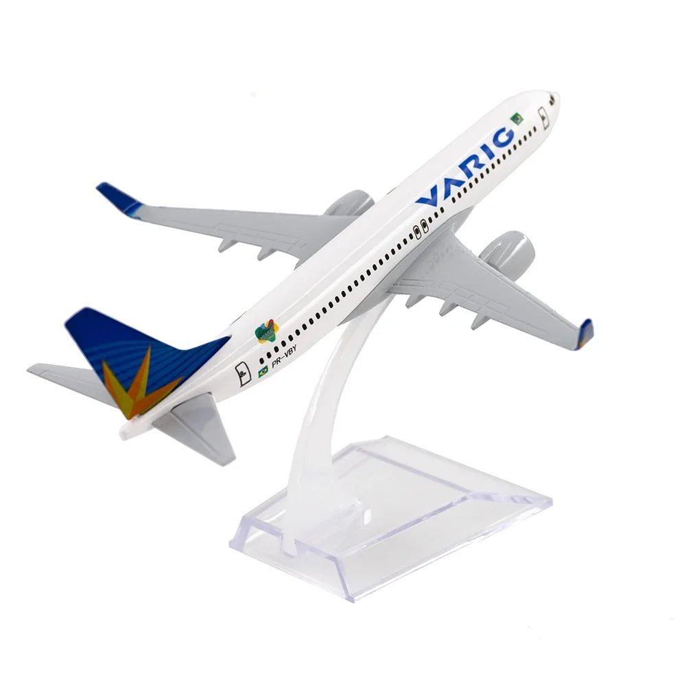 1/400 Scale Alloy Aircraft Boeing 737 VARIG 16cm Plane B737 Model Toys Decoration Children Kids Gift for Collection