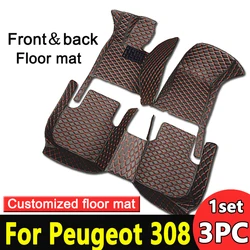 Car Floor Mats For Peugeot 308 III P5 2022 2023 Anti-dirt Pad Covers Floors Tapetes Para Auto Car Accessories Interior Tapestry