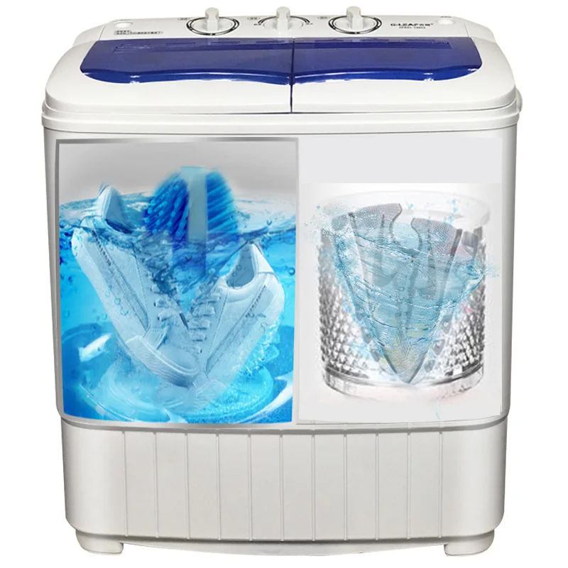 Oem Factory  6 KG Washing Capacity Twin Tub Semi-automatic With Removable Nylon Brush Toploading Shoe Washers  Drying